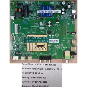 AKAI AK4019NF MAIN BOARD JUC7.820.00218683 HLS83FJ-I 919A8RQ